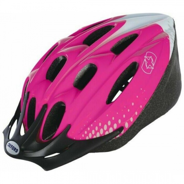 Oxford F15 bike helmet - Pink/White